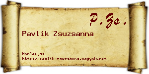 Pavlik Zsuzsanna névjegykártya